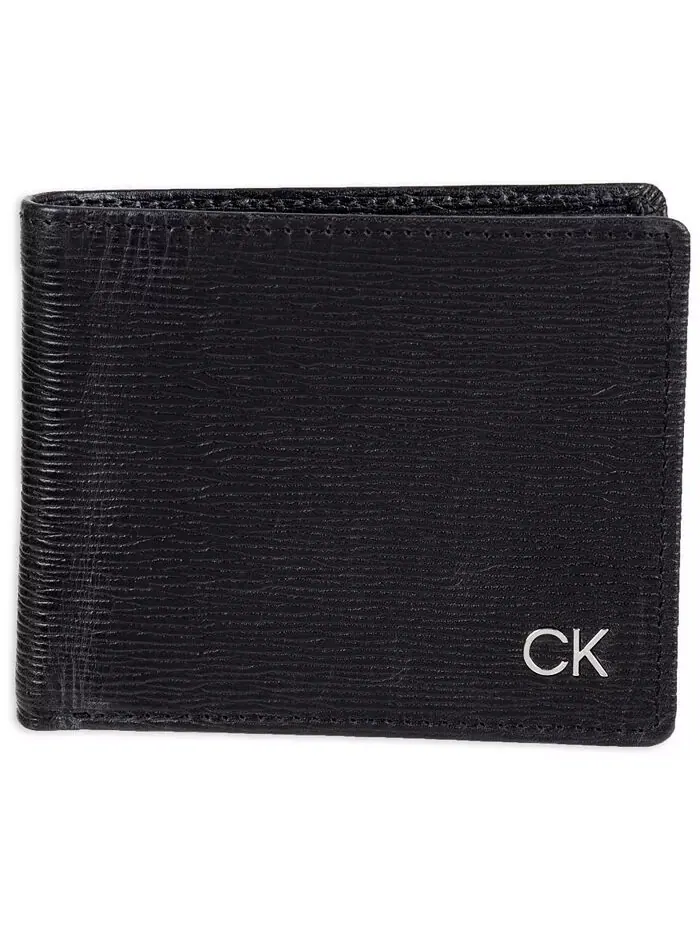 Мужской тонкий складной кошелек повышенной вместимости RFID Calvin Klein — изображение 1 из 7, черный
