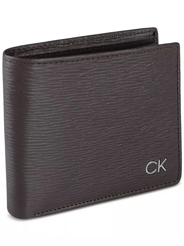 Мужской тонкий складной кошелек повышенной вместимости RFID Calvin Klein — изображение 6 из 6, коричневый