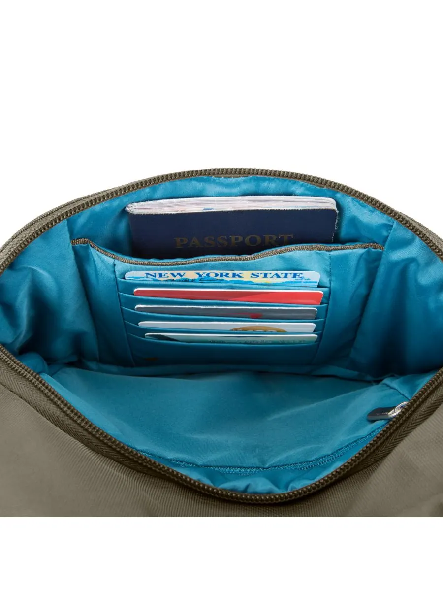 Противоугонная классическая сумка-мессенджер Essential Travelon — изображение 2 из 7, темный бежевый