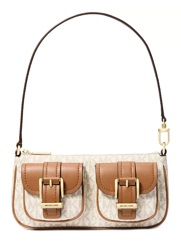 Сумка женская малая кросс-боди Michael Kors Zoe Convertible — изображение 1 из 4, ваниль/орех
