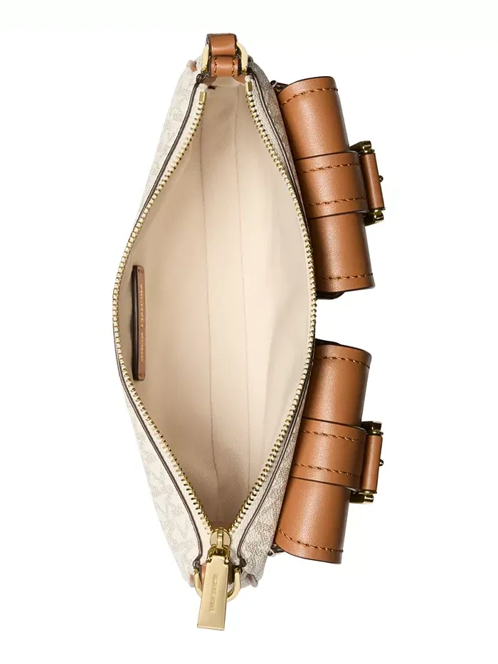Сумка женская малая кросс-боди Michael Kors Zoe Convertible — изображение 3 из 4, ваниль/орех