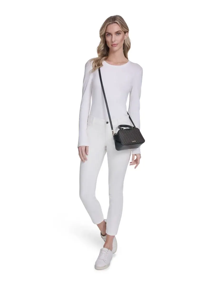 Сумка через плечо Akari Signature Medium Calvin Klein, коричневый/хаки/черный — изображение 5 из 6, коричневый хаки/черный
