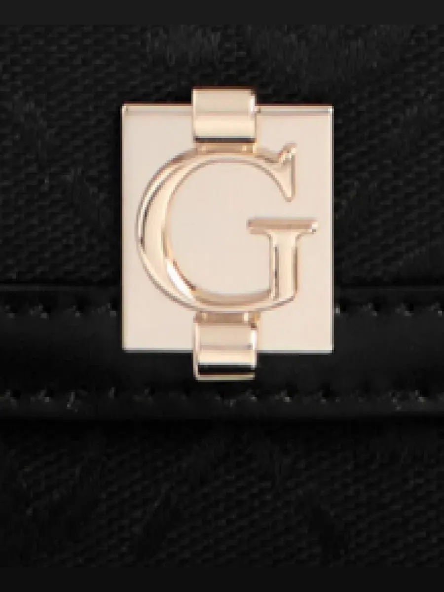 Сумка через плечо с клапаном Audrey Logo Small Flap Crossbody GUESS — изображение 3 из 3, черный