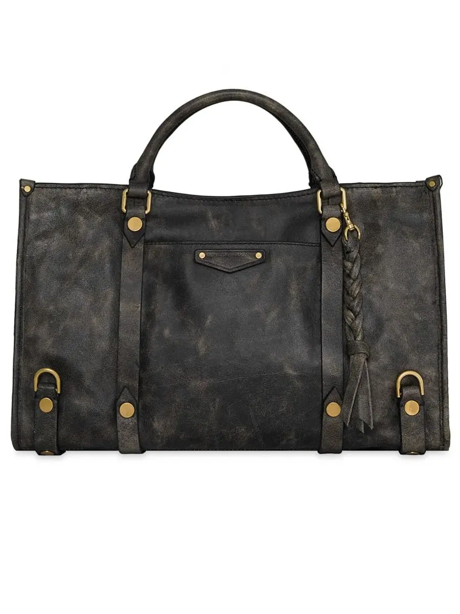 Сумка-сатчел из кожи Surplus Large Leather Satchel Handbag Rebecca Minkoff — изображение 1 из 3, черный