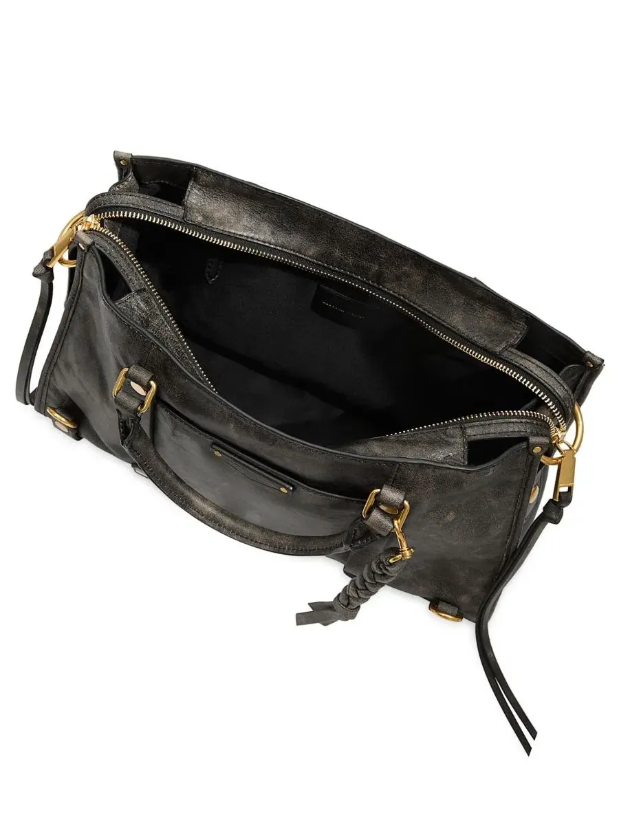 Сумка-сатчел из кожи Surplus Large Leather Satchel Handbag Rebecca Minkoff — изображение 3 из 3, черный