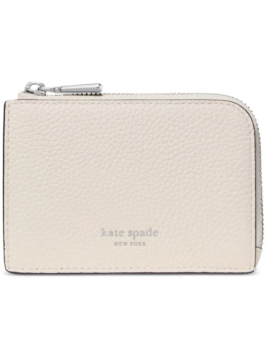 Мини-футляр для карт на молнии Kate spade new york — изображение 1 из 4, бежевый