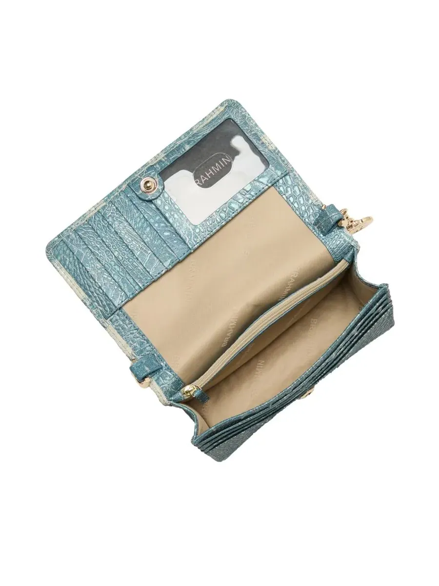 Сумка через плечо Minuette Sakura Medium из кожи Brahmin — изображение 4 из 5, синий