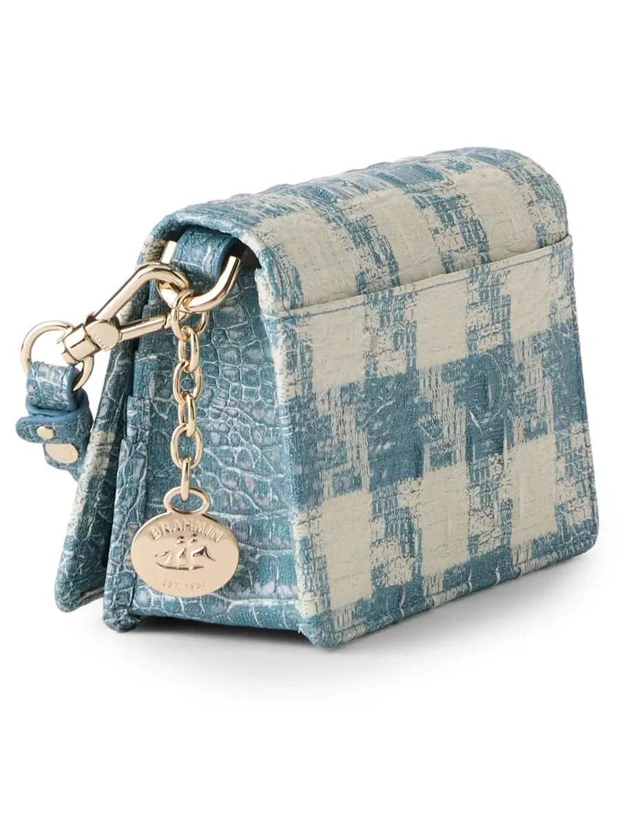 Сумка через плечо Minuette Sakura Medium из кожи Brahmin — изображение 5 из 5, синий