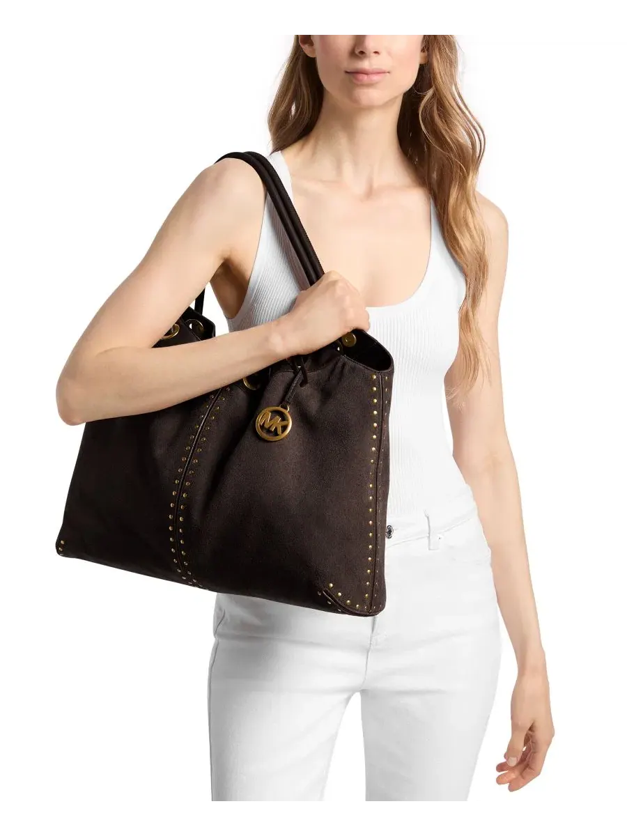 Сумка женская большая шоппер Michael Kors MICHAEL Astor Ring Tote — изображение 2 из 5, шоколад