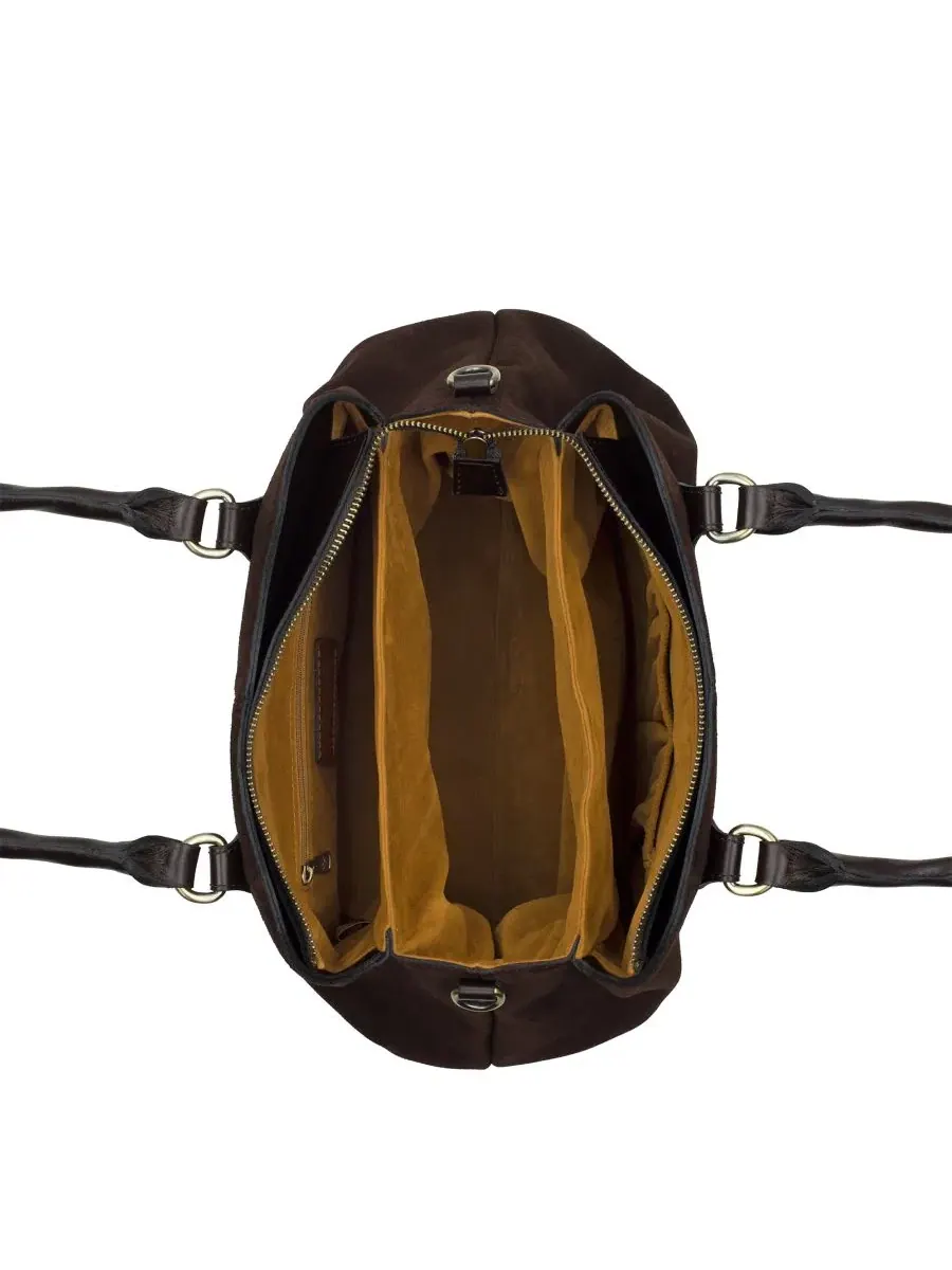 Сумка-седло Patricia Nash Johanne Medium Suede Satchel — 4