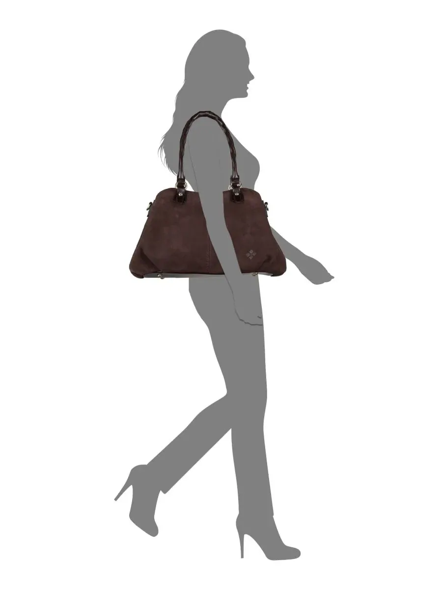 Сумка-седло Patricia Nash Johanne Medium Suede Satchel — 5