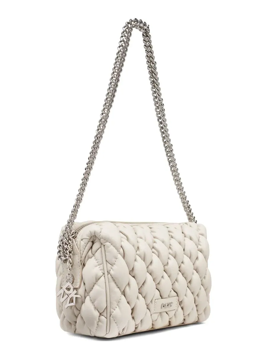 Сумка через плечо с клапаном Raya Zip-Top Small Shoulder Handbag DKNY — изображение 3 из 4, коричневый