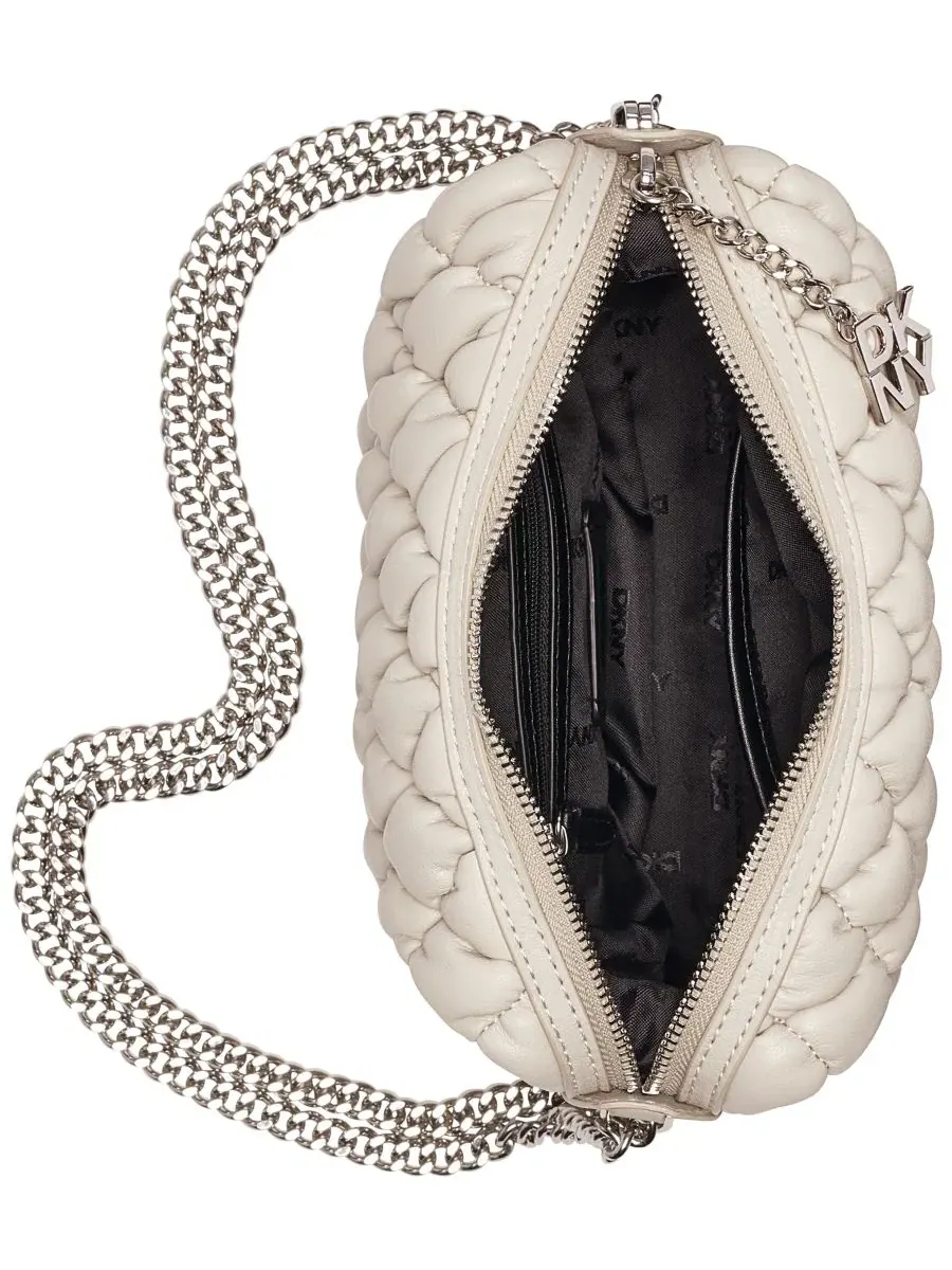 Сумка через плечо с клапаном Raya Zip-Top Small Shoulder Handbag DKNY — изображение 4 из 4, коричневый