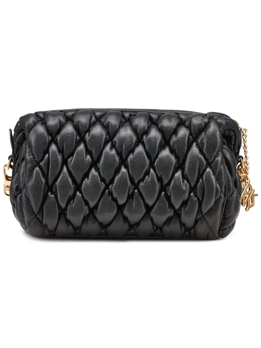 Сумка через плечо Raya Zip-Top Small Shoulder Handbag DKNY — изображение 2 из 4, черный/золотистый