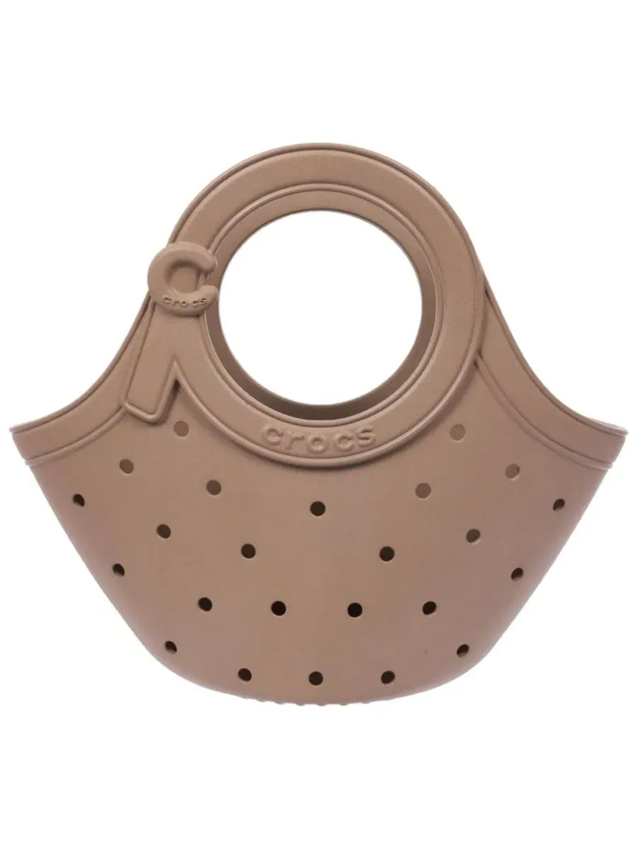 Сумка-шопер с круглыми ручками, модель Medium EVA Tote Bag Crocs — изображение 1 из 6, бежевый