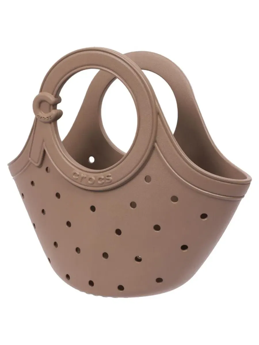 Сумка-шопер с круглыми ручками, модель Medium EVA Tote Bag Crocs — изображение 3 из 6, бежевый