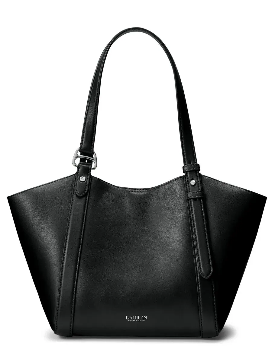 Сумка-шопер Tasha Large Leather Tote Lauren Ralph Lauren — изображение 1 из 5, черный