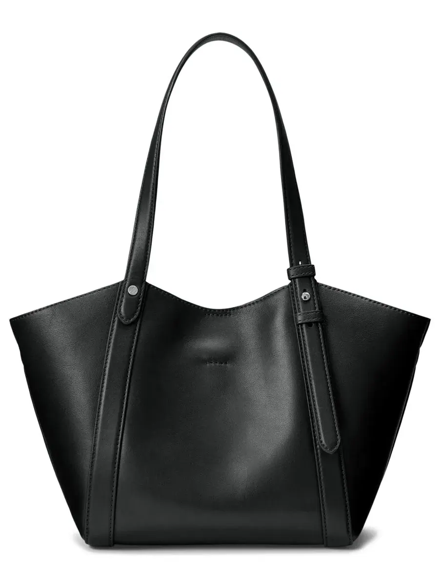 Сумка-шопер Tasha Large Leather Tote Lauren Ralph Lauren — изображение 2 из 5, черный