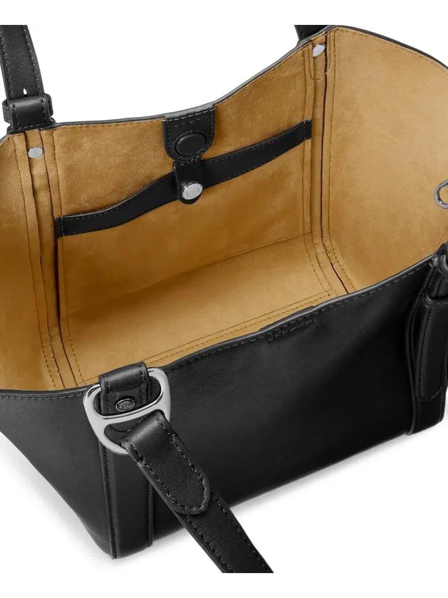 Сумка-шопер Tasha Large Leather Tote Lauren Ralph Lauren — изображение 4 из 5, черный