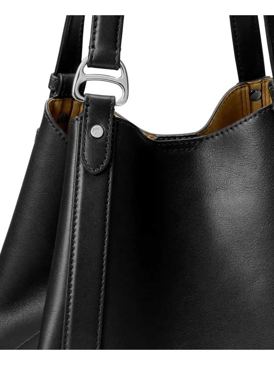 Сумка-шопер Tasha Large Leather Tote Lauren Ralph Lauren — изображение 5 из 5, черный