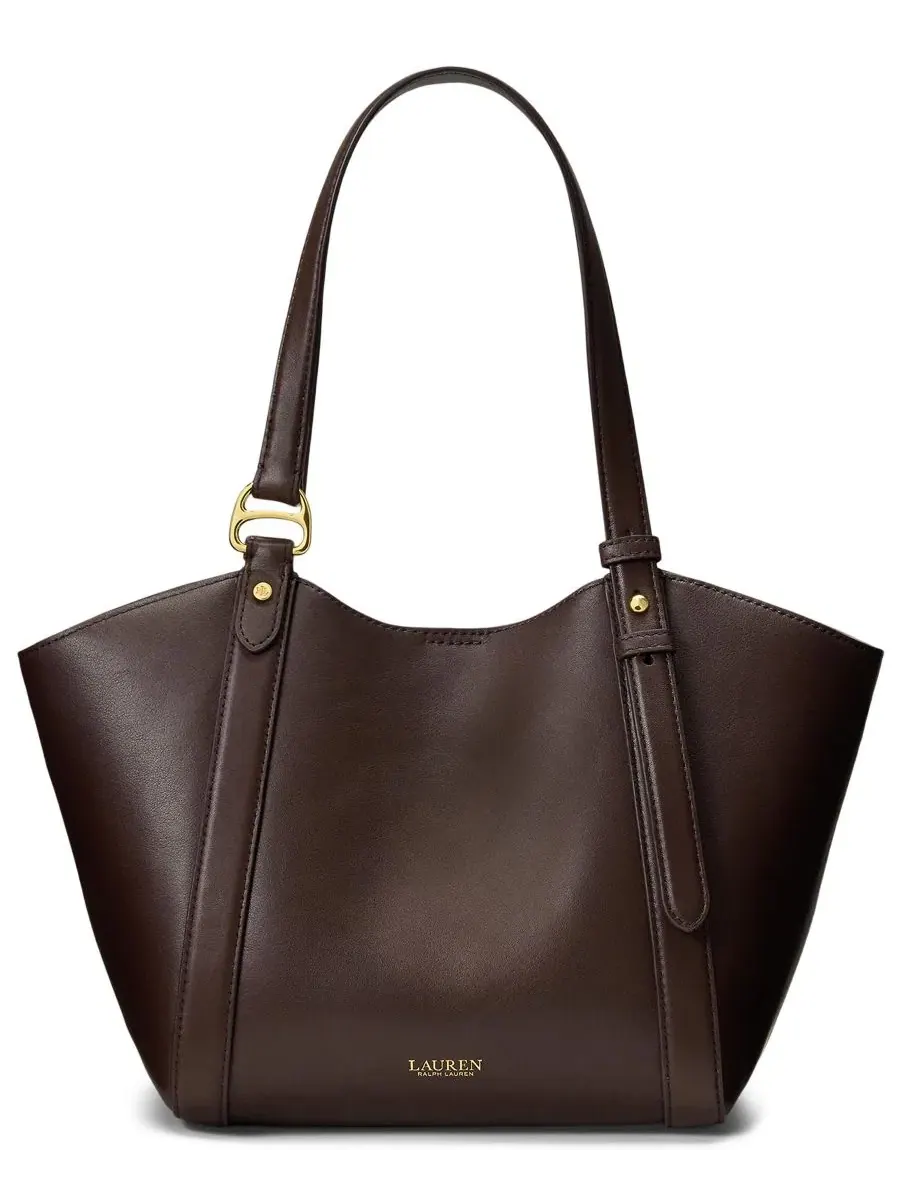 Сумка-шопер Tasha Large Leather Tote Handbag Lauren Ralph Lauren — изображение 1 из 6, коричневый