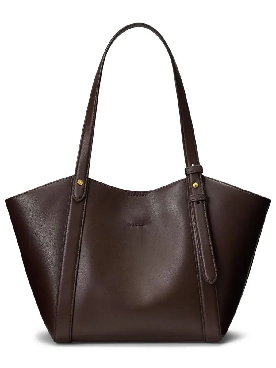 Сумка-шопер Tasha Large Leather Tote Handbag Lauren Ralph Lauren — изображение 2 из 6, коричневый
