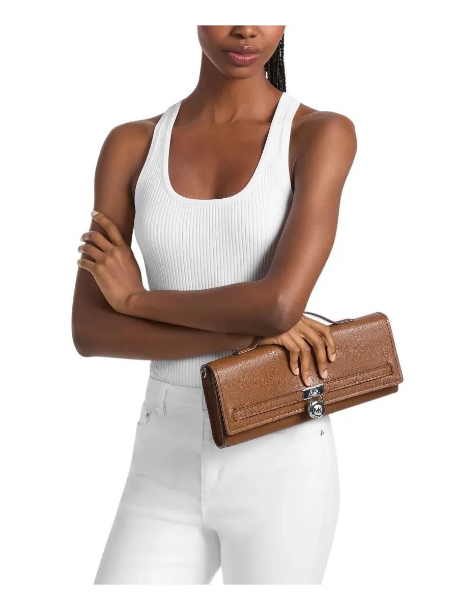 Сумка женская средняя клатч Michael Kors Hamilton Moderne East West — изображение 3 из 3, коричневый