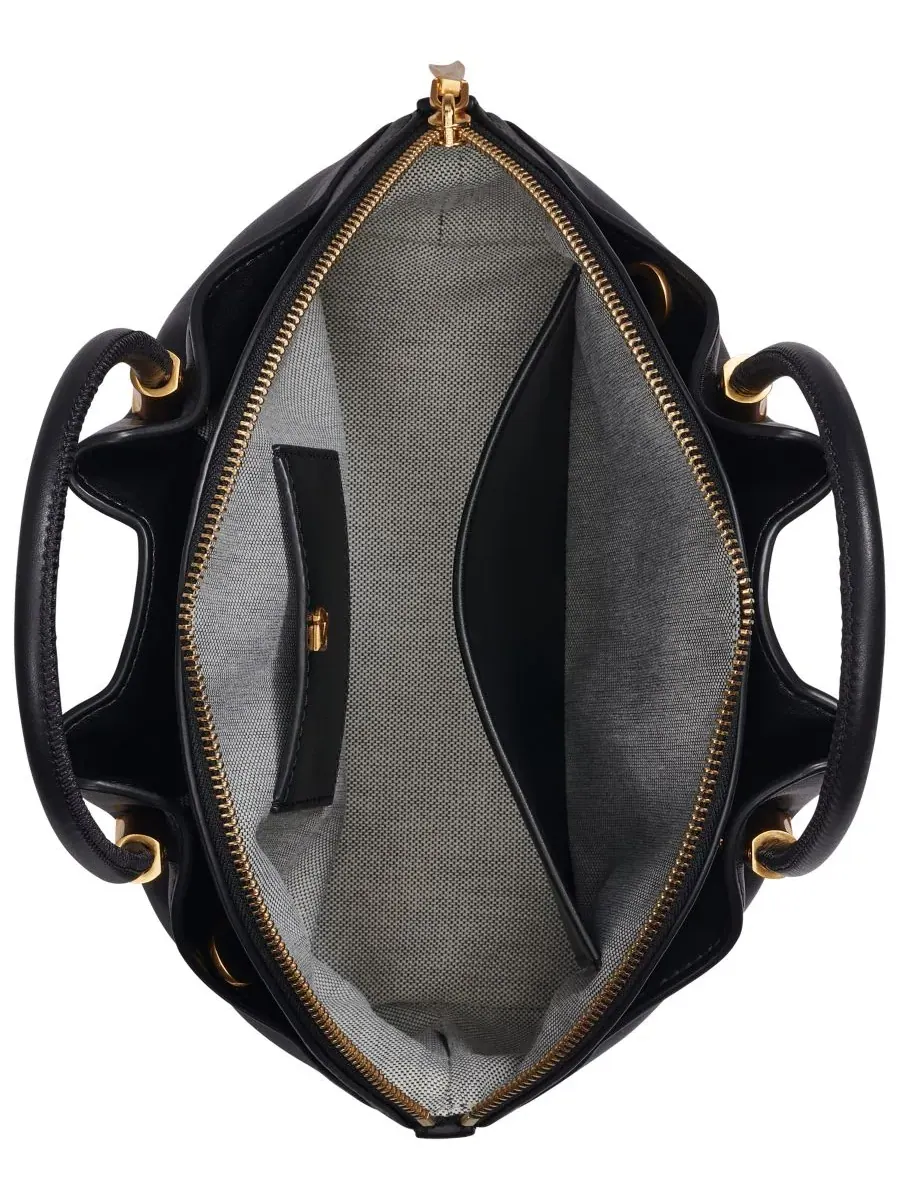 Средняя сумка через плечо Oxford Donna Karan New York — изображение 4 из 5, черный/золотистый