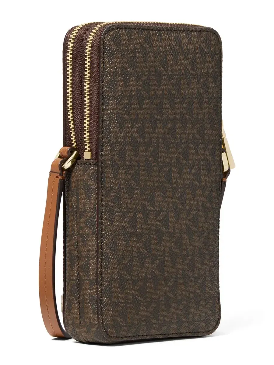 Сумка женская кросс-боди кожа Michael Kors MICHAEL Jet Set Small North South, ореховый — изображение 2 из 4, коричневый