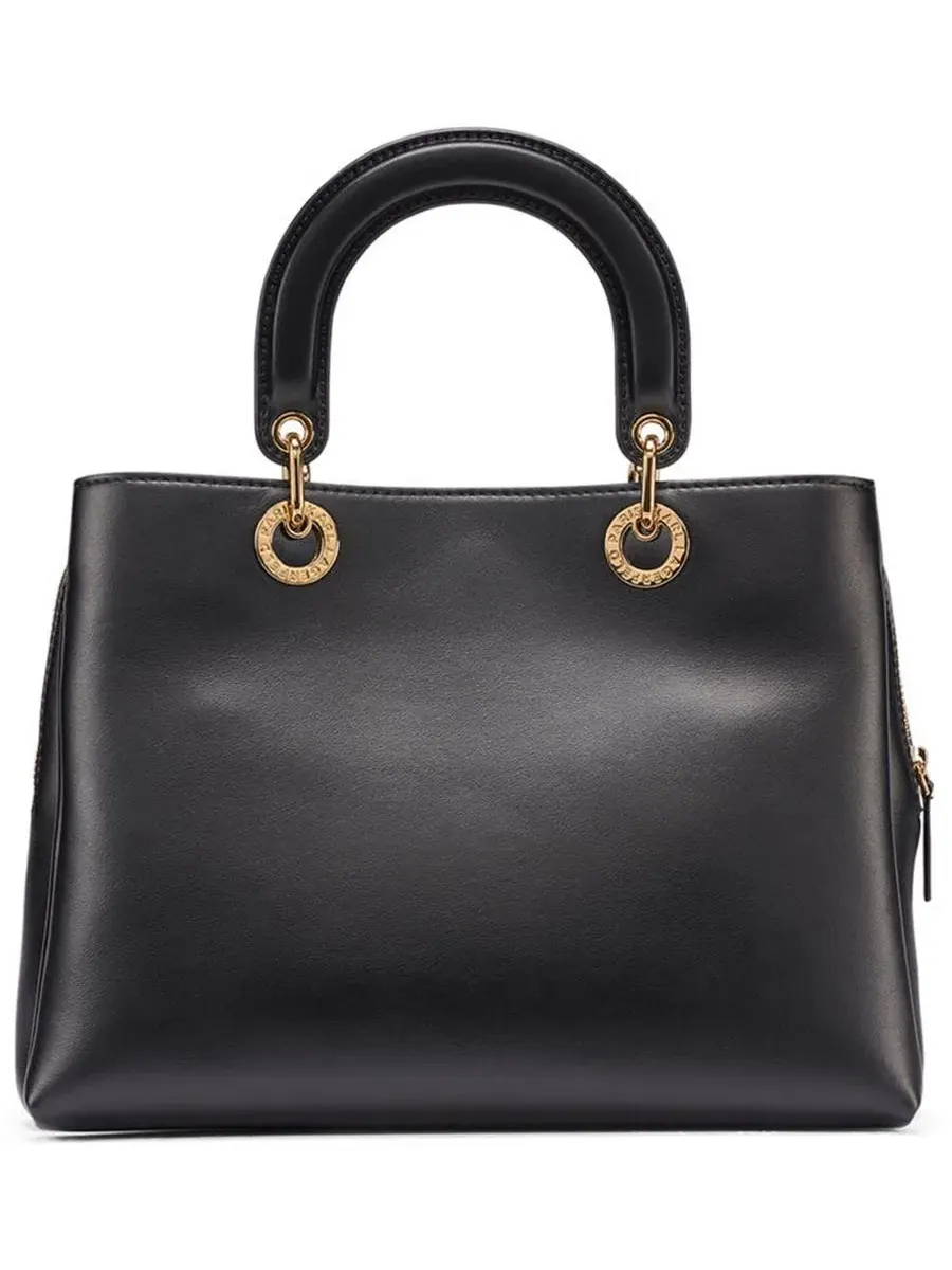 Сумка-шопер средняя Benoite Medium Satchel KARL LAGERFELD PARIS — изображение 2 из 5, черный/золотистый