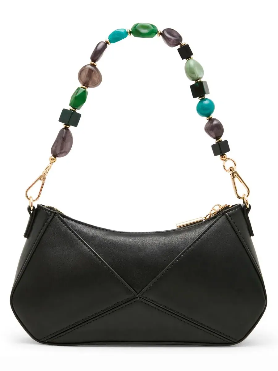 Плечевая сумка с бисером Danza Beaded Small Shoulder Handbag Steve Madden — изображение 2 из 6, черный