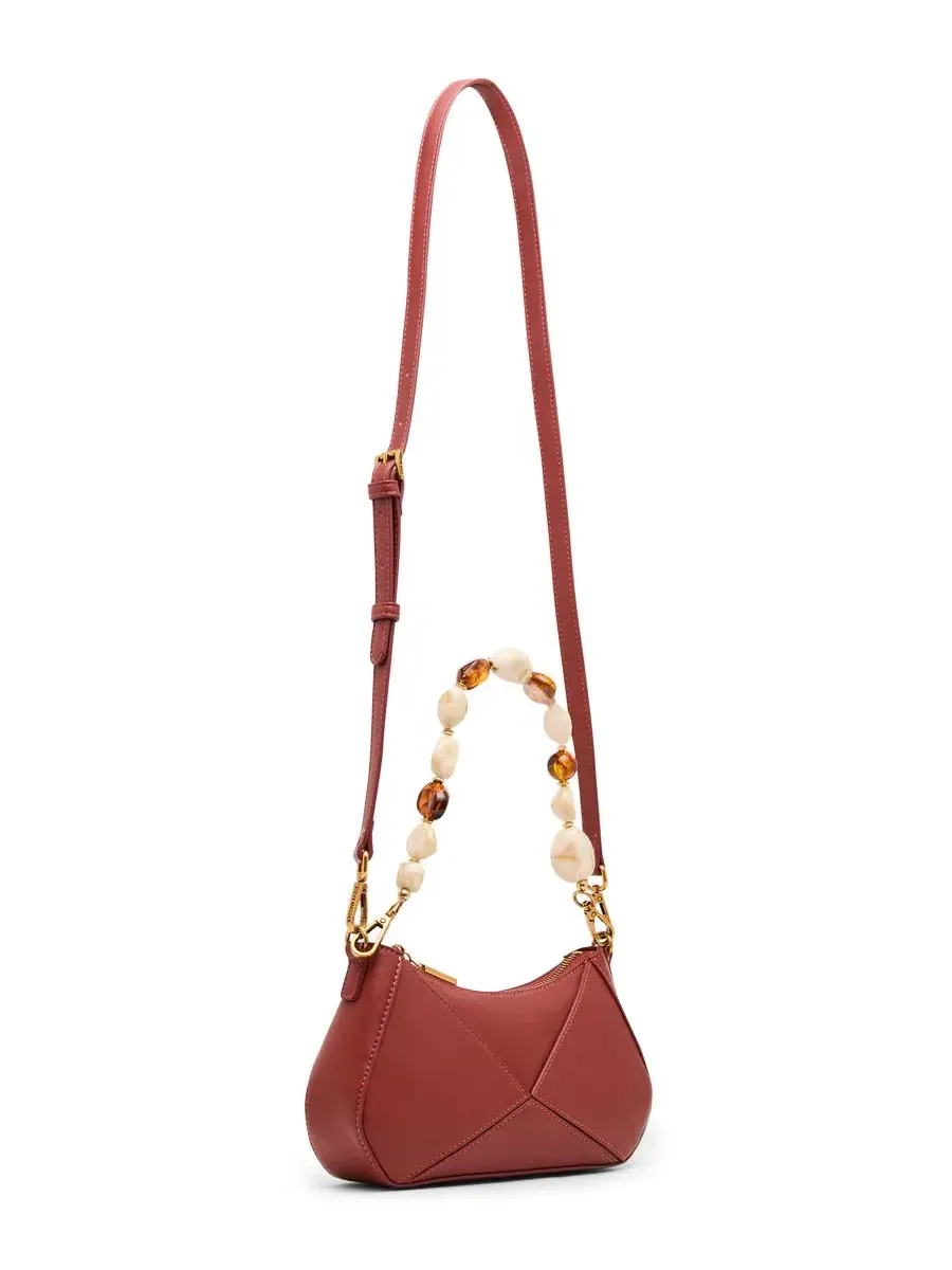 Плечевая сумка с бусинами Danza Beaded Small Shoulder Handbag Steve Madden — изображение 3 из 6, красный