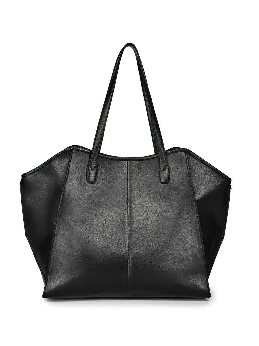 Сумка-шопер Iris Large Leather Carryall Tote OLD TREND — изображение 2 из 8, черный