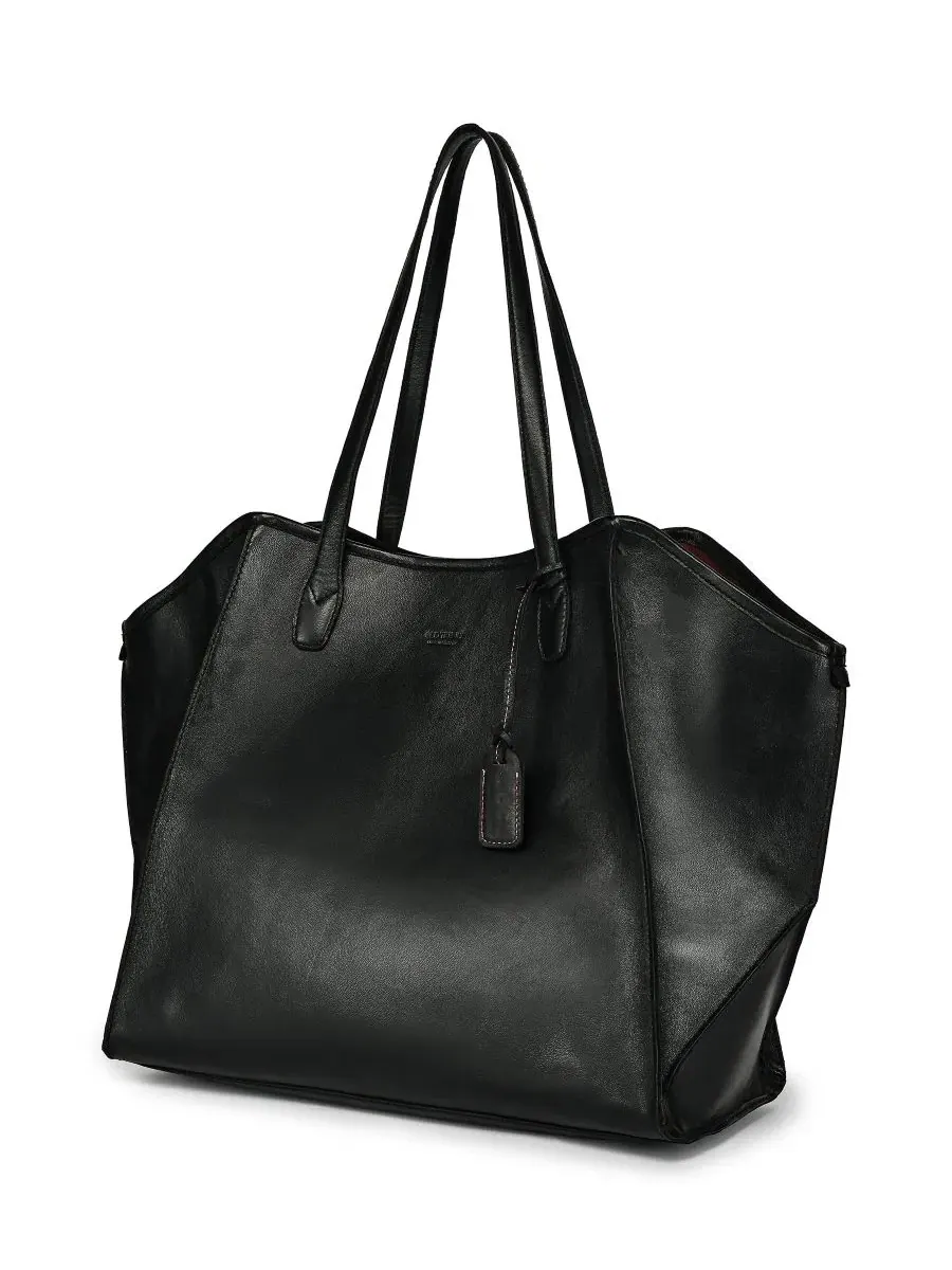 Сумка-шопер Iris Large Leather Carryall Tote OLD TREND — изображение 3 из 8, черный