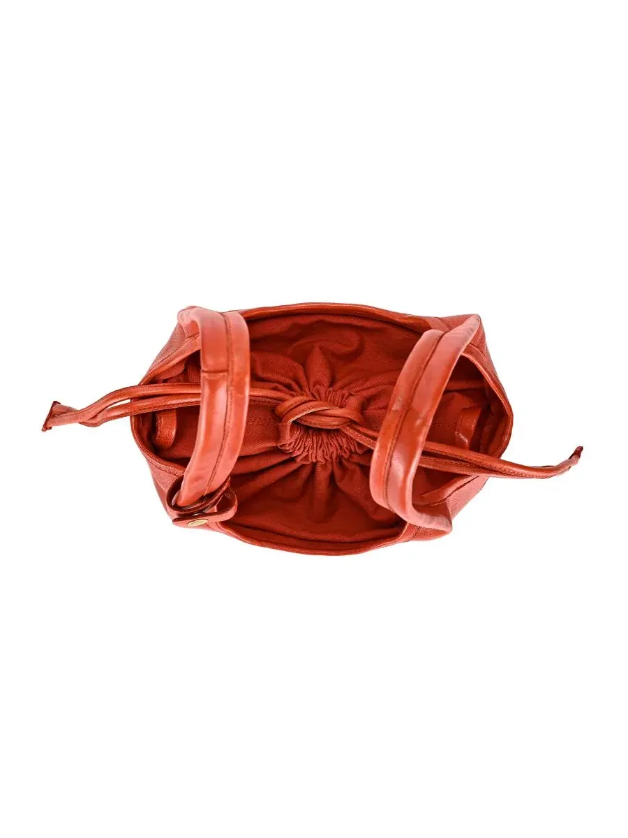 Сумка-тоут ручной работы Lily Small Handwoven Tote OLD TREND — изображение 7 из 9, оранжевый