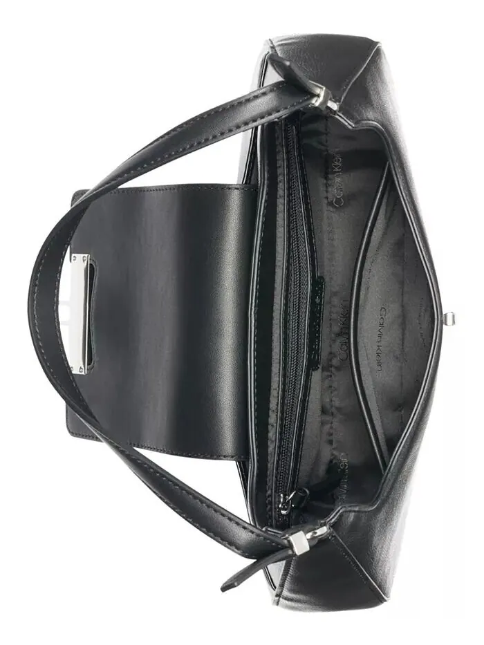 Сумка через плечо Calvin Klein Becky Turnlock — изображение 4 из 8, черный