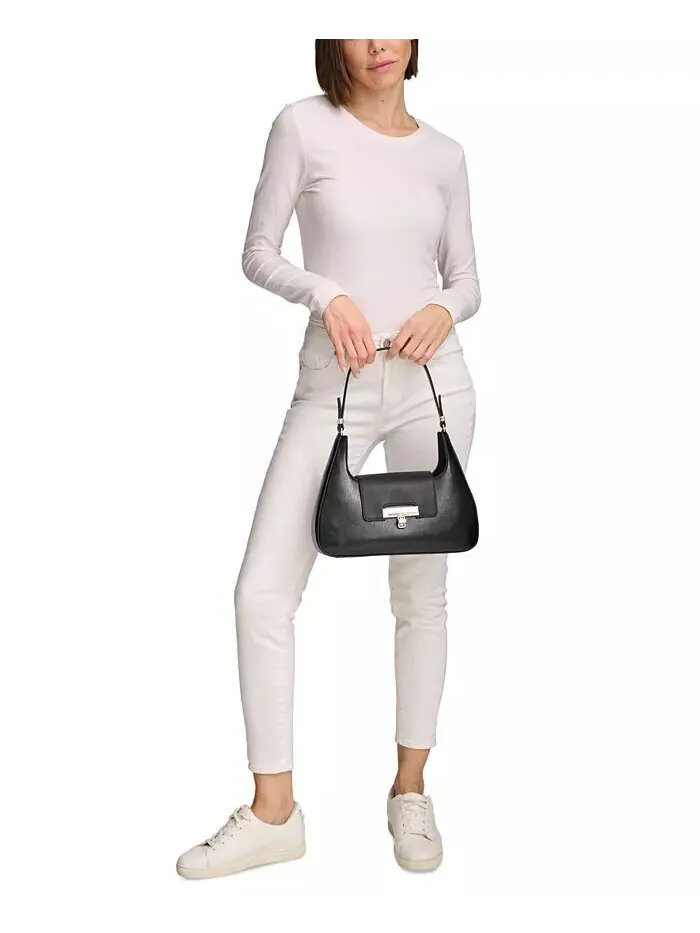 Сумка через плечо Calvin Klein Becky Turnlock — изображение 8 из 8, черный
