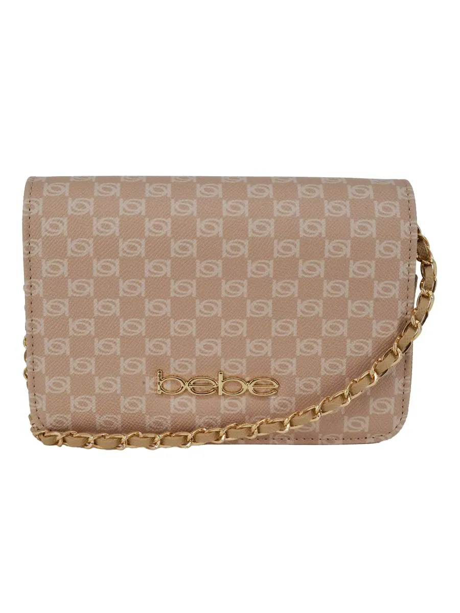 Женская мини-сумка через плечо Adela Monogram Bebe — изображение 1 из 4, бежевый