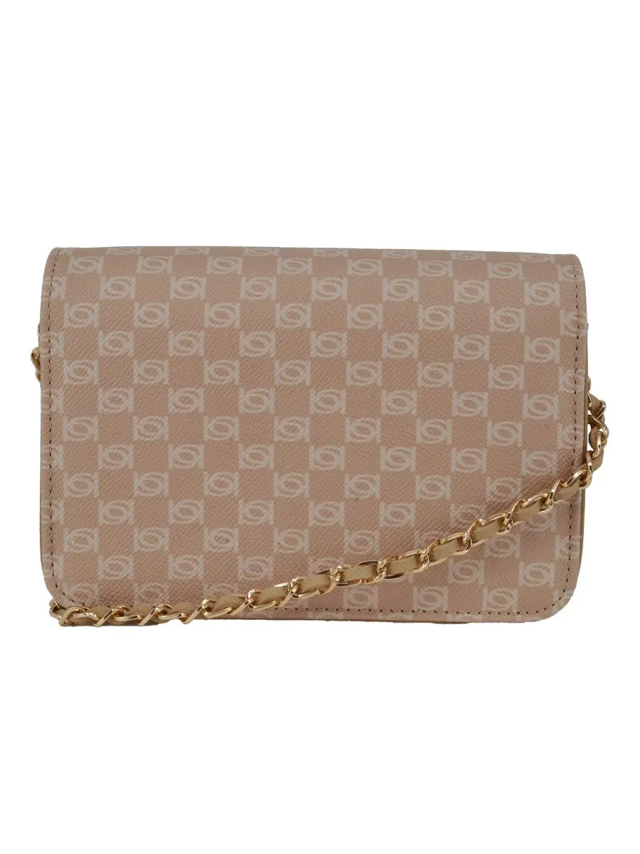 Женская мини-сумка через плечо Adela Monogram Bebe — изображение 2 из 4, бежевый