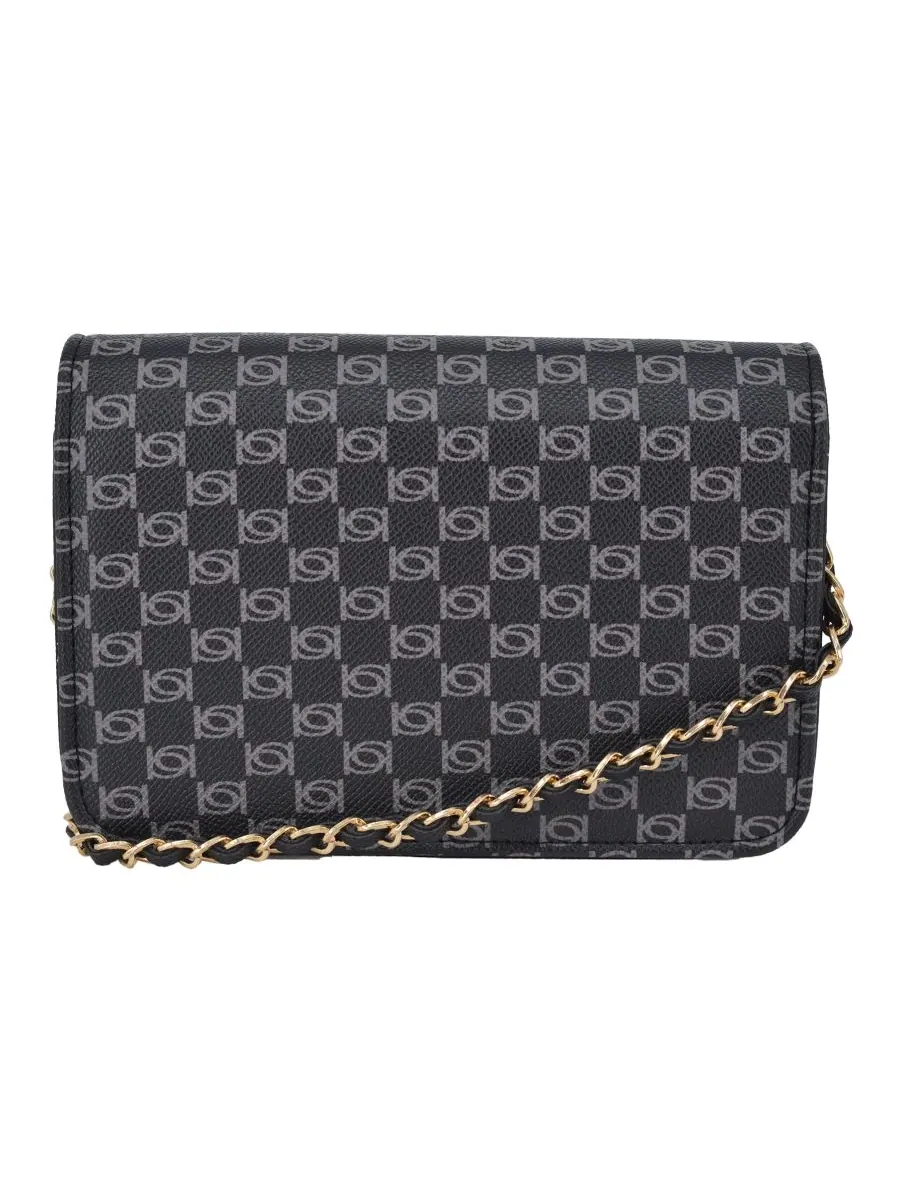 Женская мини-сумка через плечо Adela Monogram Bebe — изображение 2 из 4, черный