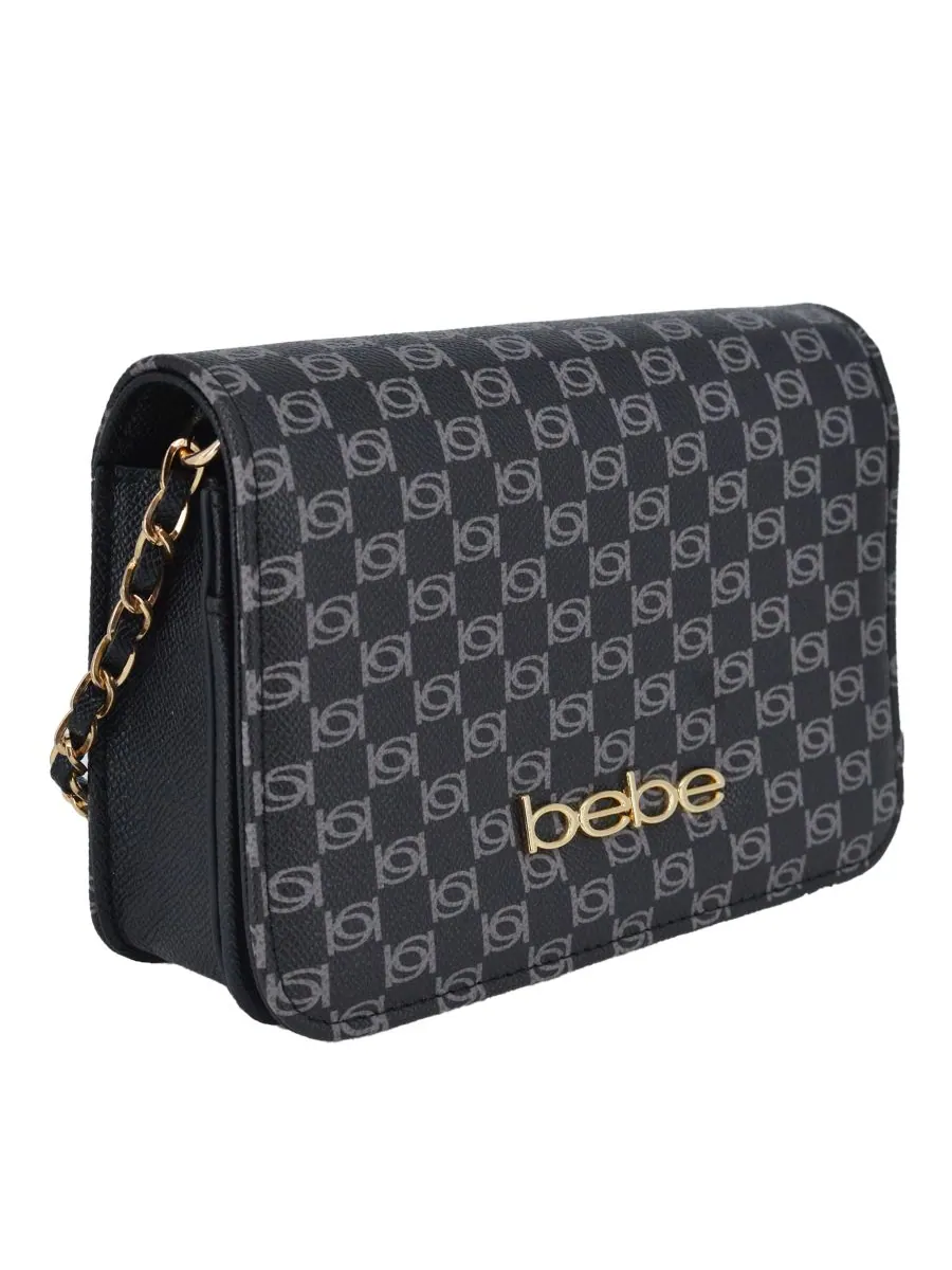 Женская мини-сумка через плечо Adela Monogram Bebe — изображение 3 из 4, черный