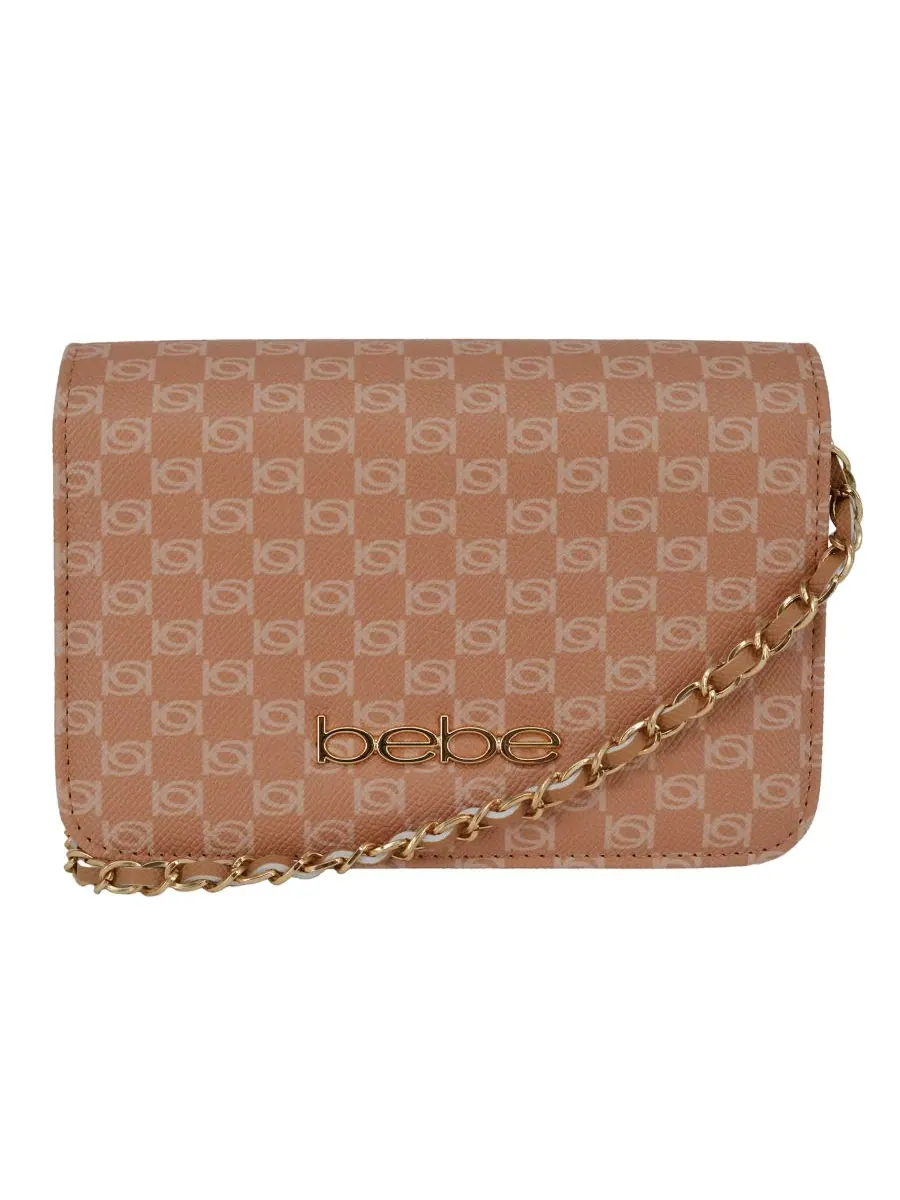 Женская мини-сумка через плечо Adela Monogram Bebe — изображение 1 из 4, верблюжий