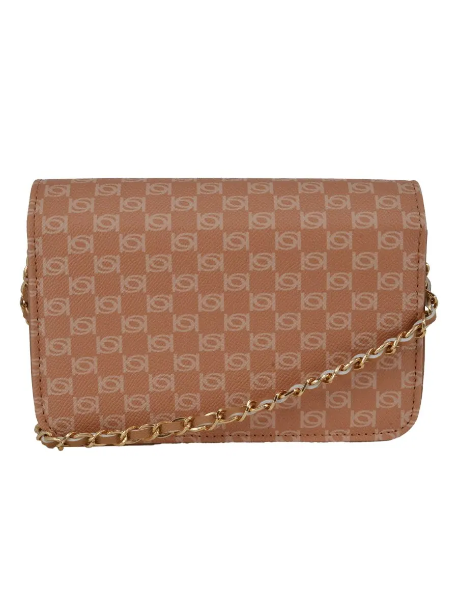 Женская мини-сумка через плечо Adela Monogram Bebe — изображение 2 из 4, верблюжий