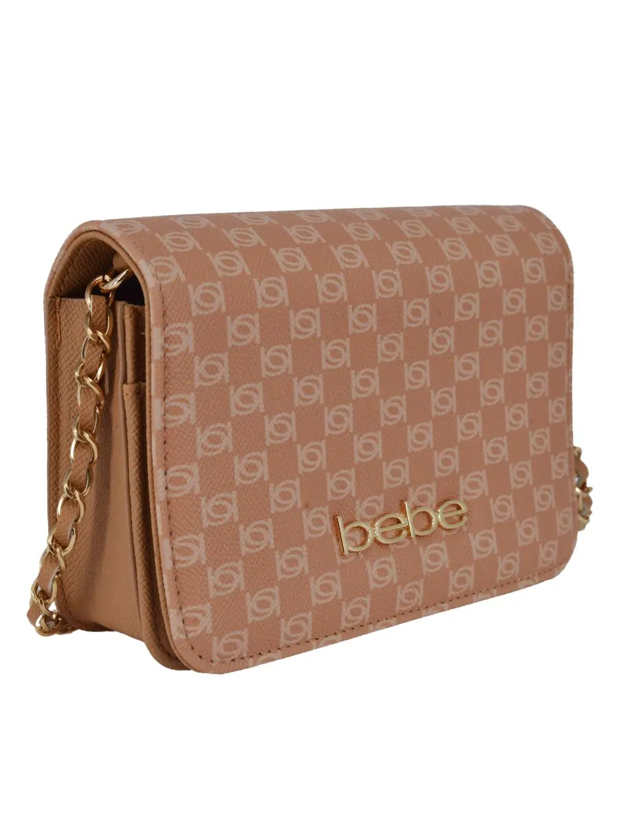 Женская мини-сумка через плечо Adela Monogram Bebe — изображение 3 из 4, верблюжий