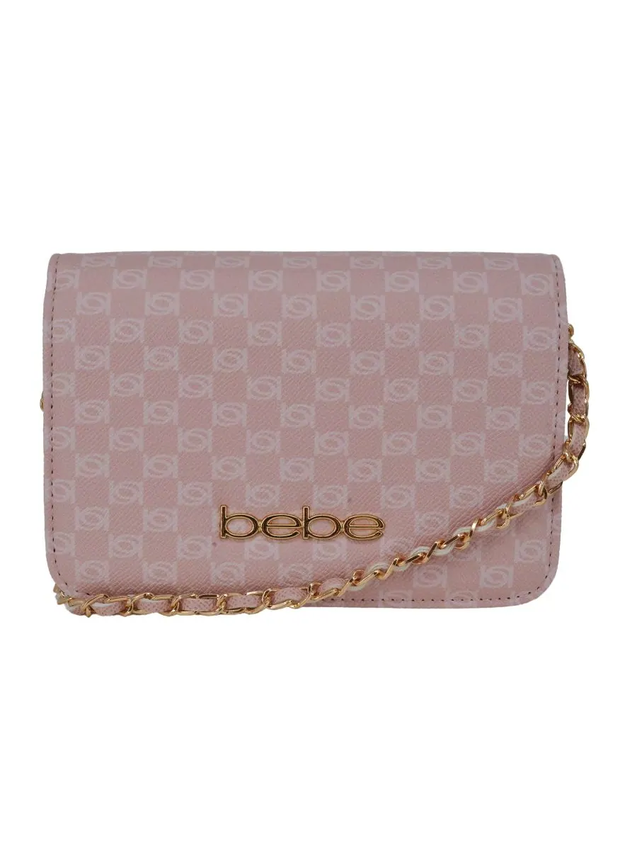 Женская мини-сумка через плечо Adela Monogram Bebe — изображение 1 из 4, розовый