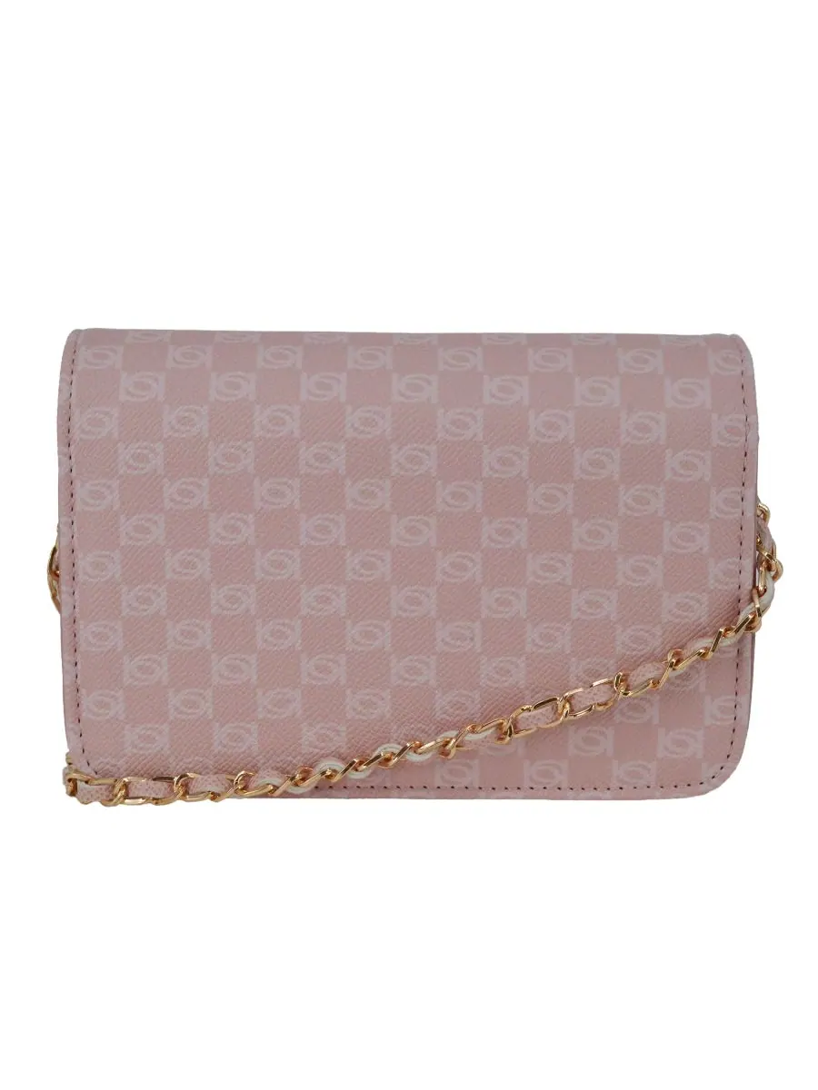 Женская мини-сумка через плечо Adela Monogram Bebe — изображение 2 из 4, розовый