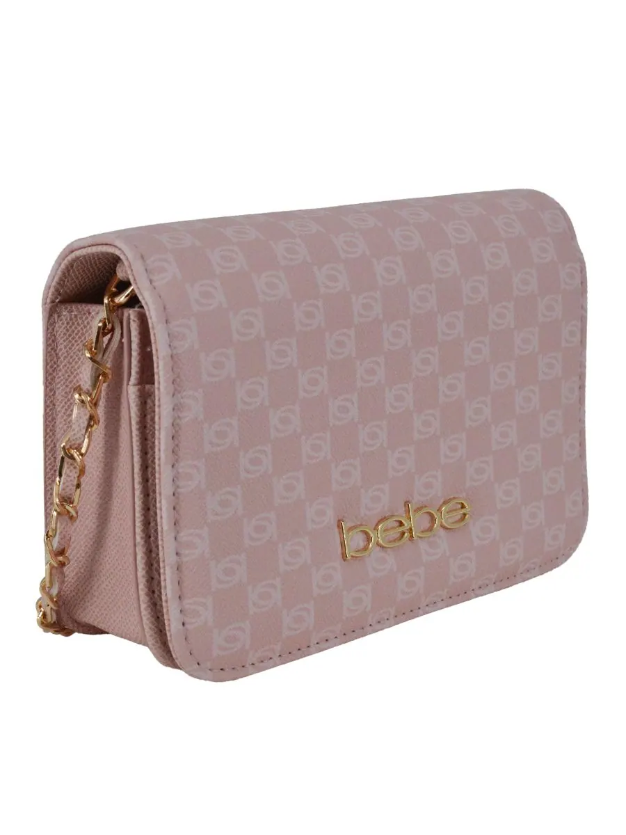 Женская мини-сумка через плечо Adela Monogram Bebe — изображение 3 из 4, розовый