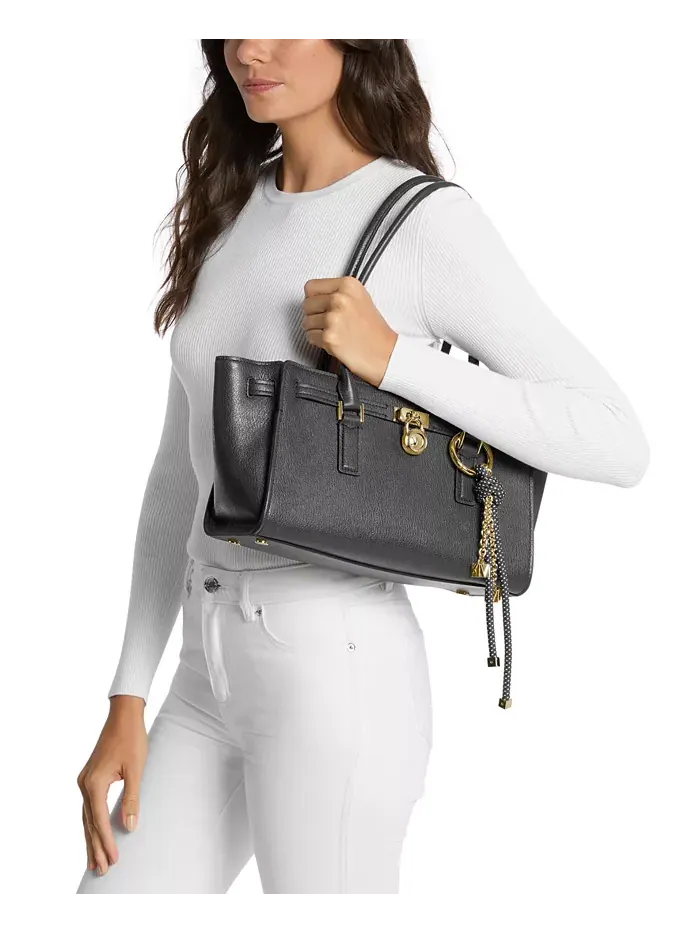 Сумка женская тоут натуральная кожа Michael Kors Hamilton — изображение 4 из 4, черный