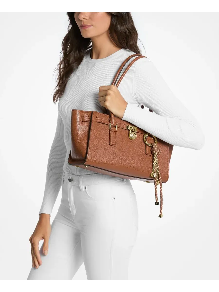 Сумка средняя мессенджер 100% кожа Michael Kors Hamilton Moderne — изображение 4 из 5, коричневый