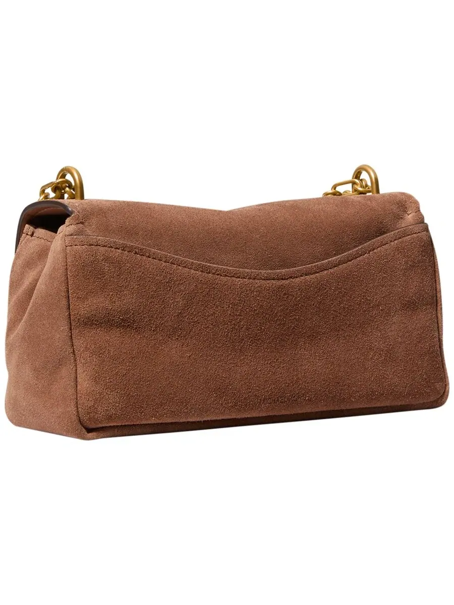 Сумка женская малая кросс-боди 100% кожа Michael Kors Bryant Suede Turn-Lock Convertible Chain — изображение 4 из 5